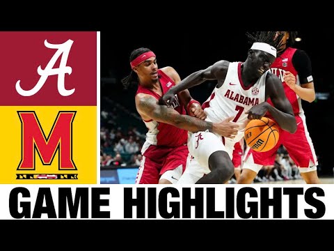 #8 Alabama vs Maryland Highlights | Men's Basketball | College Basketball 2025