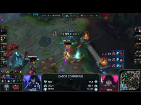 CBLOL 2016  -  CNB pbO Lucian Quadrakill  VS OPK  KINO