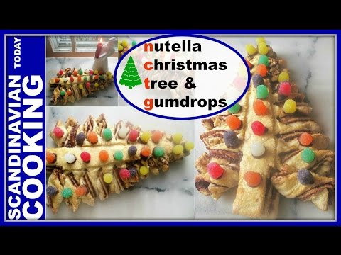 How to Make Homemade Nutella Christmas Tree Bread 🎄 juletræs brød