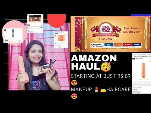 Amazon festive sale || Haircare || Makeup 💄👝 || Home essentials🥳 || All starting at Rs.89😁