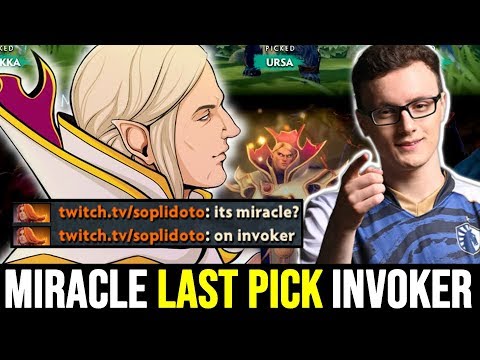 MIRACLE Last Pick Invoker for his Smurf NEW SEASON calibration Dota 2