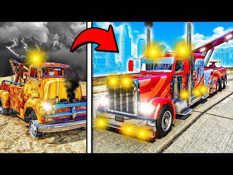 Repairing OLD BROKEN Tow Truck in GTA 5!
