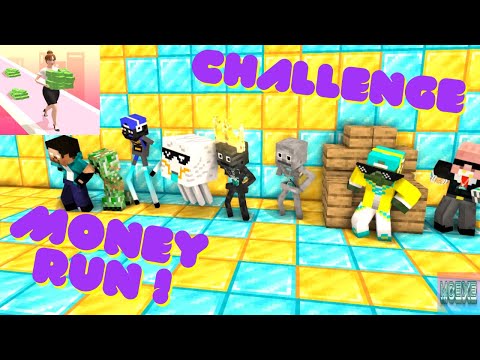 Monster School [Money Run 3D] Challenge #Minecraft Animation