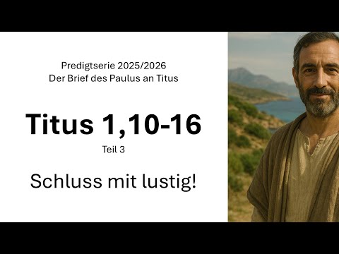 Titus 1,10-16 | Schluss mit lustig! | 31.08.2025 | Veit Claesberg
