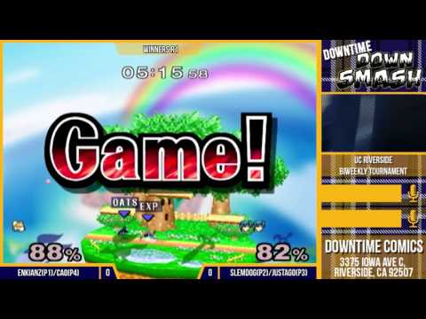 Downtime Downsplash - Doubles WR1: Enkianz/Cinnamon Apple Oatmeal (Blue) vs. Slemdog/Justago (Green)