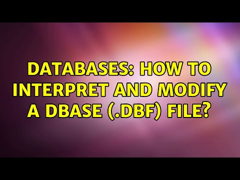 Databases How To Interpret And Modify A Dbase Dbf File