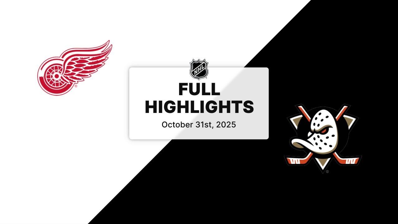 NHL Highlights | Red Wings vs. Ducks | October 31, 2025