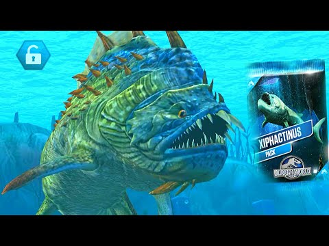 UNLOCK X3 XIPHACTINUS MAX FULL LEVEL 40 | JURASSIC WORLD THE GAME
