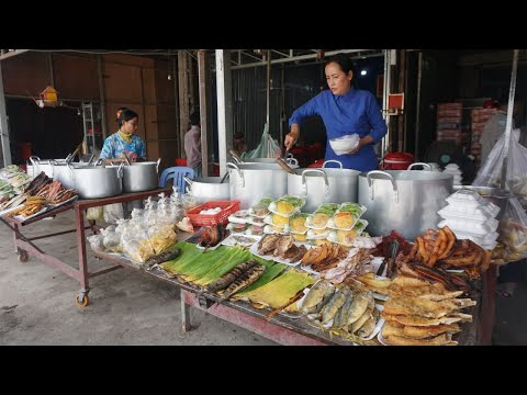 A lot Of Kind Foods Selling For Lunch Time - Amazing Lunch Time Street Food @Tang Kor Sang Thmey