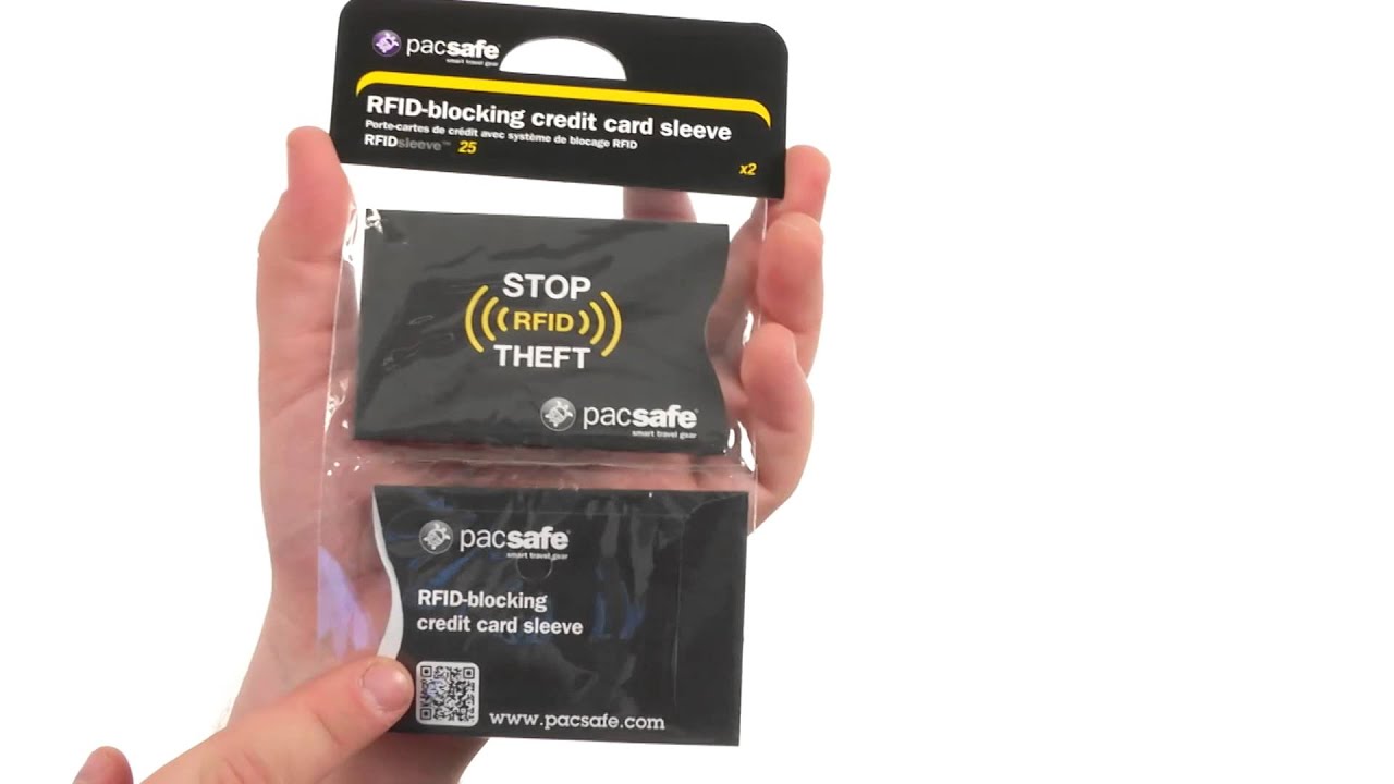 Чехол для банковских карт Pacsafe RFIDsleeve 25, черный, 10360100