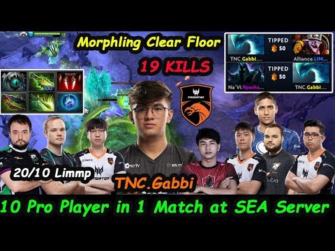 10 Pro Player in 1 Match TNC Gabbi [Morphling] Monster Carry Clear Floor Dota 2 7.23e pro Gameplay