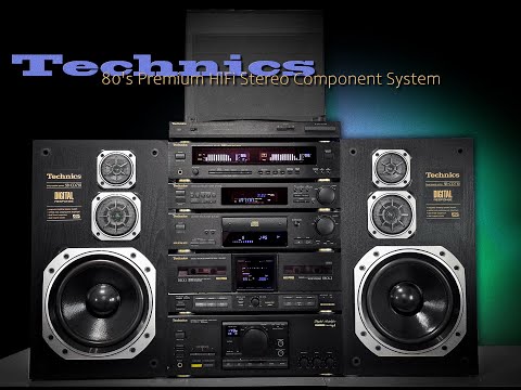 TECHNICS Tower SB-CD710 Speakers HI-FI Vintage Audio System Demo
