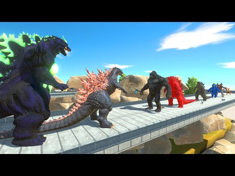 Super Godzilla And Gojira Death Run. The Battle Before Christmas - Animal Revolt Battle Simulator