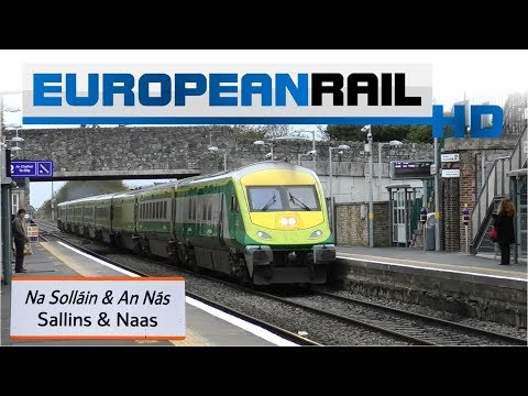Iarnród Éireann Irish Rail 201 loco 219 + Mark 4 Set 4002 passes Sallins & Naas Station