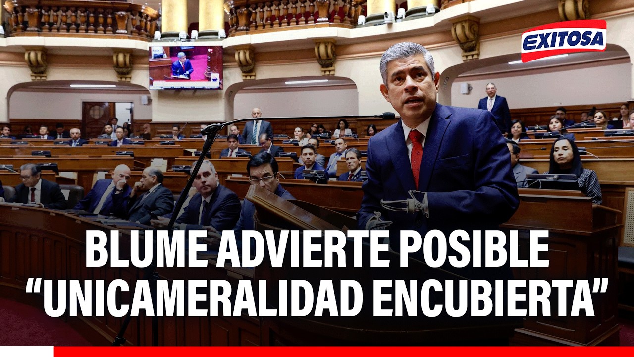 🔴🔵 Blume advierte sobre posible “unicameralidad encubierta” en el Congreso por debate de facultades