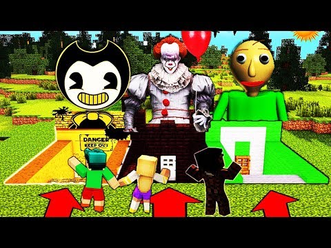Minecraft - NON scegliere la base segreta sbagliata: BALDI, BENDY e PENNYWISE!