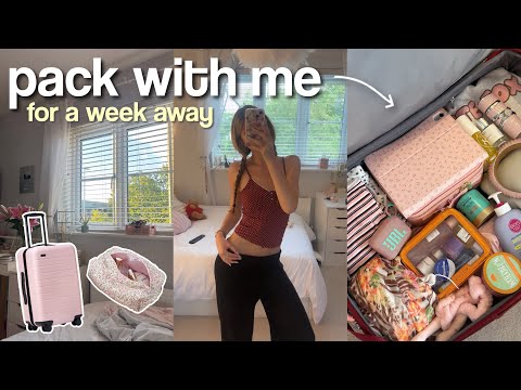 PACK W ME FOR HOLIDAY + what’s in my makeup bag 💗⭐️