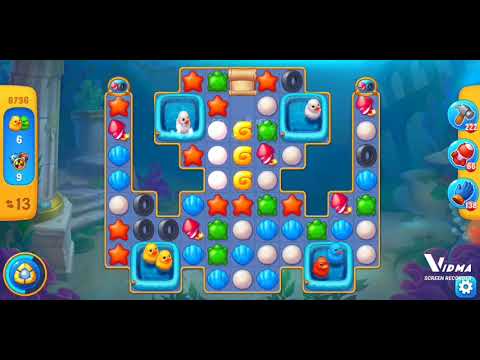 Fishdom. 8736 level no boosters and diamonds. 19 moves