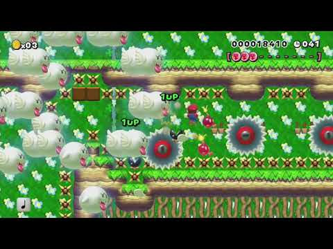 鬼畜スピン自動×２♪♪♪ＫＥＥＰ♥♡ＳＰＩＮ×２♡♥ＺＲ by みなぴー☆★10 - Super Mario Maker - No Commentary 1bs 1bt