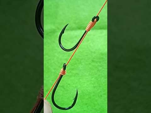 How to tie two hook on a fishing line #fishingline #fishingknot #fishinghook #tutorial #tips