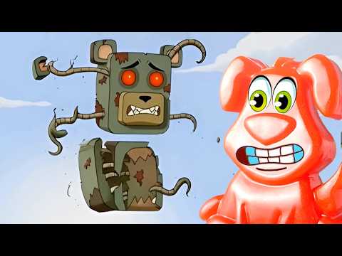 Супер-медведь сражается против зомби. Желейный пёс Стасик играет в Super Bear Adventure.