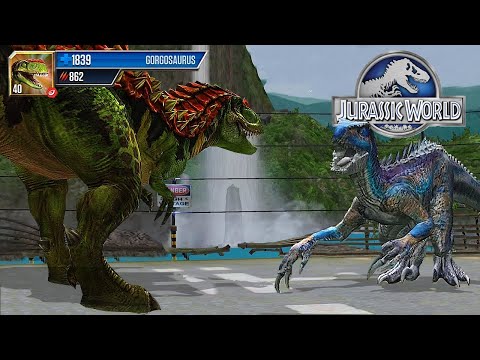 GORGOSAURUS VS INDORAPTOR GEN 2 - JURASSIC DINOSAUR BATTLE || JURASSIC WORLD THE GAME