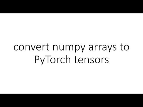 Numpy Array To Pytorch Tensor