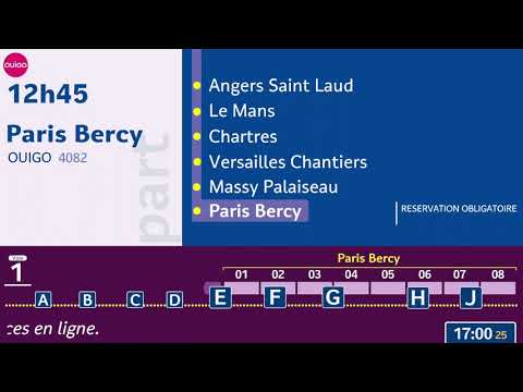 Annonce SNCF Train OSLO Ouigo Train Classique Nantes Paris Bercy Retard 6h [HD - animé]