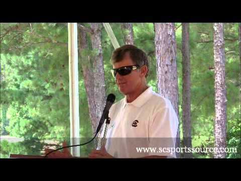 0 South Carolina Coach Steve Spurrier Addresses The Media After His Annual Golf Outing 