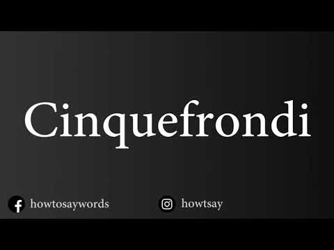 How To Pronounce Cinquefrondi