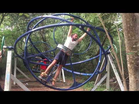 Leonardo da Vinci's Vitruvian Man Machine / Contraption in Auroville, India