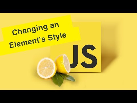 Javascript Tutorial Changing An Elements Style Ep33
