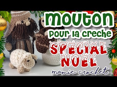 How to make a crochet sheep 🐑 nativity scene, Christmas step by step, tutorial, DIY