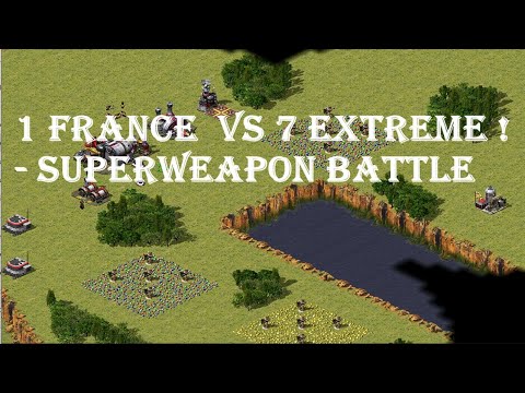 Red Alert 2 – France vs 7 Brutal Enemies | Extreme Superweapon Battle!