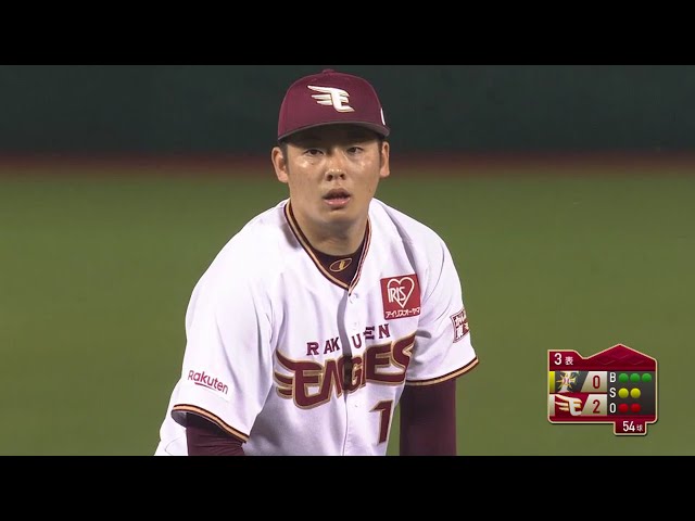 【3回表】KKKKKKKKK!! イーグルス・松井がここまでのアウトすべて空振り三振!! 2018/10/4 E-F