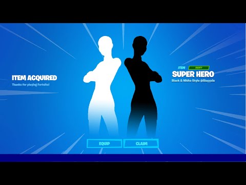 Get Your Own ALL Black & White Superhero Skin in Fortnite! 😍