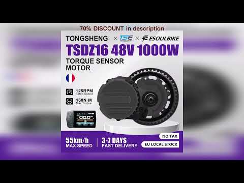 A must-have product! Mid Drive Ebike Kit Tongsheng  TSDZ16 Motor 48V 1000W Motor Electric Bicycle