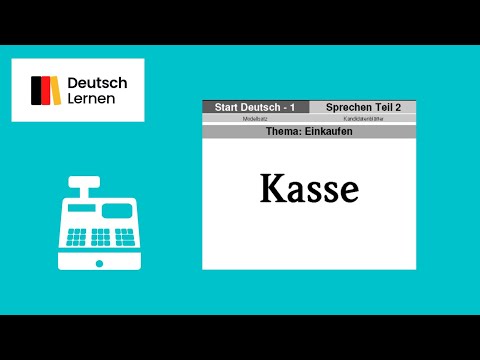 Start German 1 Goethe Certificate A1 Speaking Part 2 Topic Shopping