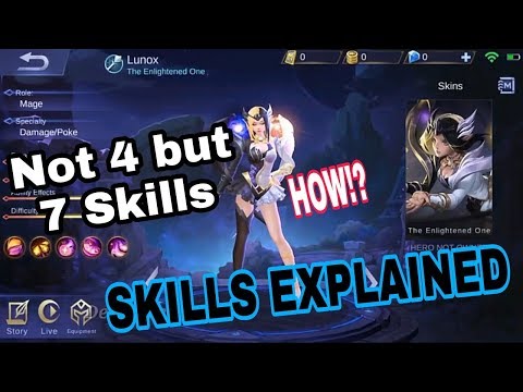 LUNOX's SKILLS Well Explained! She has 7 Skills!