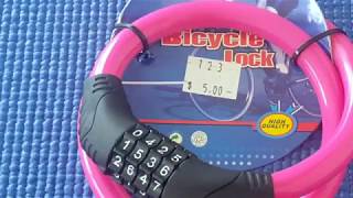 (Picking 43) Tianbang 4-wheel combination bicycle lock (decoded)