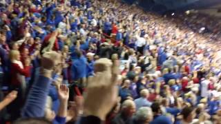 KU beats K-State KSU on last second shot in Lawrence at Allen Fieldhouse