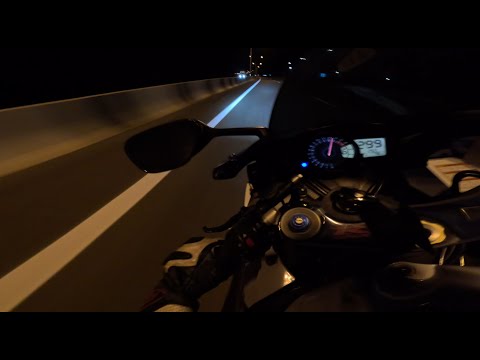 Плотный навал по ночной трассе | 299 km/h | Suzuki GSX-R1000 k7 RSE | Crazy driving at night