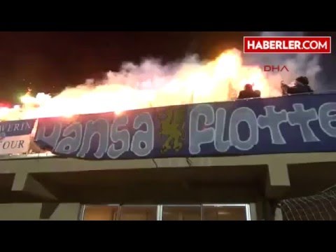 Testspiel in Belek/Antalya: Sivasspor - Hansa Rostock 1-1 (08.01.2016) Pyroshow