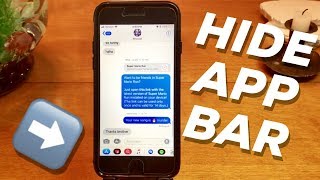 Hide iMessage App Bar on iPhone! HOW TO TUTORIAL Guide! iPhone Tips and Tricks