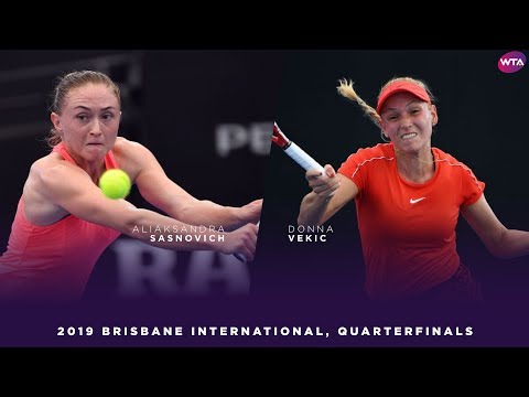 Aliaksandra Sasnovich vs. Donna Vekic | 2019 Brisbane International Quarterfinal | WTA Highlights