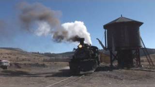 preview picture of video 'Cumbres Toltec-RioGrande Narrow Gauge Freight Train-Osier2Chama'