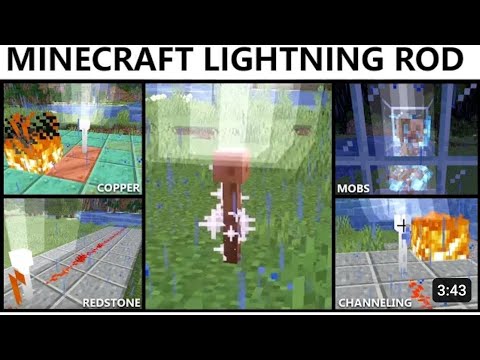 Unbelievable trick for lightning rod in Minecraft!