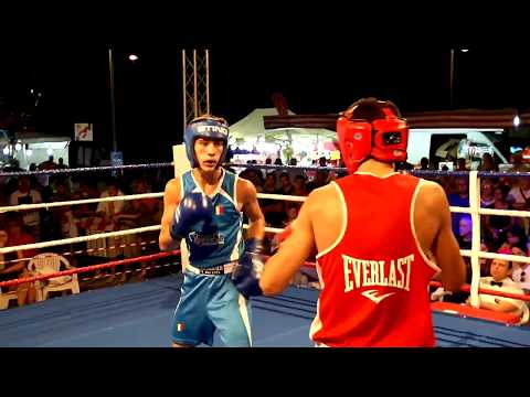 Combattimento di pugilato della Nazionale Italiana - Baldassi VS Bric