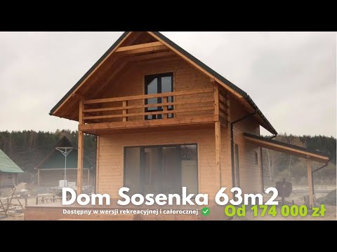 Dom 63m2  za 174 000 zł - projekt Sosenka z domekidom.com