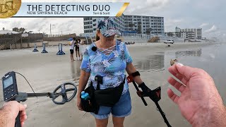 Finding Better Treasures Metal Detecting New Smyrna Beach Florida DEUS II Day 2  | The Detecting Duo